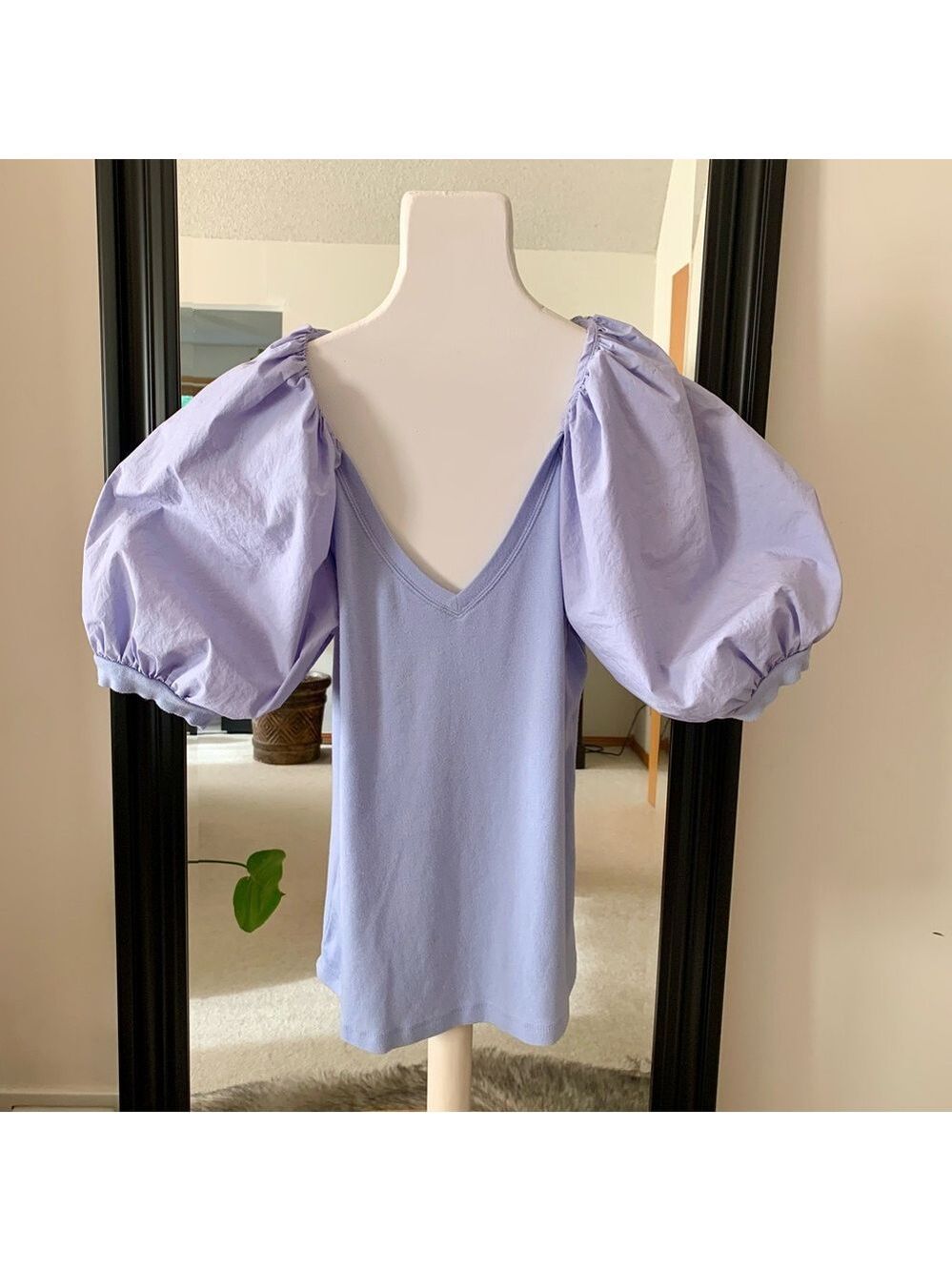 Blue Puffy Sleeve Shirt - Picture 1 of 3